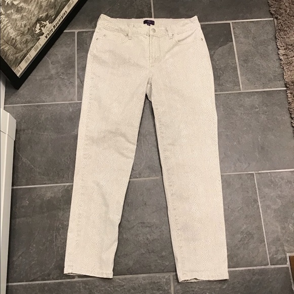 NYDJ Micro Giraffe Print Ankle Pant Tummy-Control Stretch Jeans SZ 6 - Picture 3 of 16